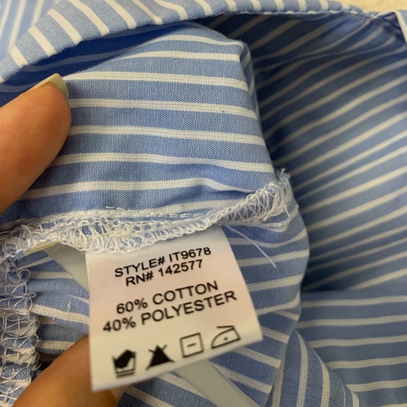 Blashes zip front striped peplum top - Picture 6 of 6